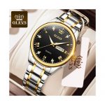 Olevs 6630 (silver-black) Stainless Steel Men Watch