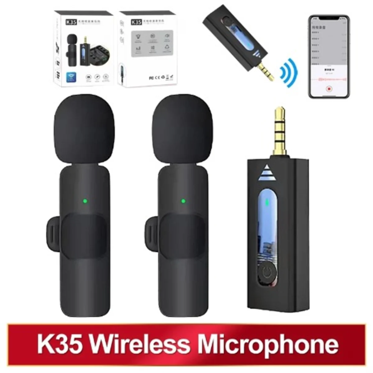 websit k35 K35 Dual Wireless Microphone - Image 1