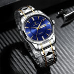 Poydagar Quartz Waterproof Watch White and Blue