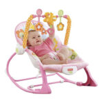 Infant to Toddler Rocker with Music and Vibration Baby Bouncer- Pink Colour